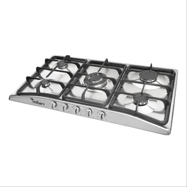 اجاق گاز صفحه‌ای پنج شعله میلان برنز مدل gaz  estill  s1