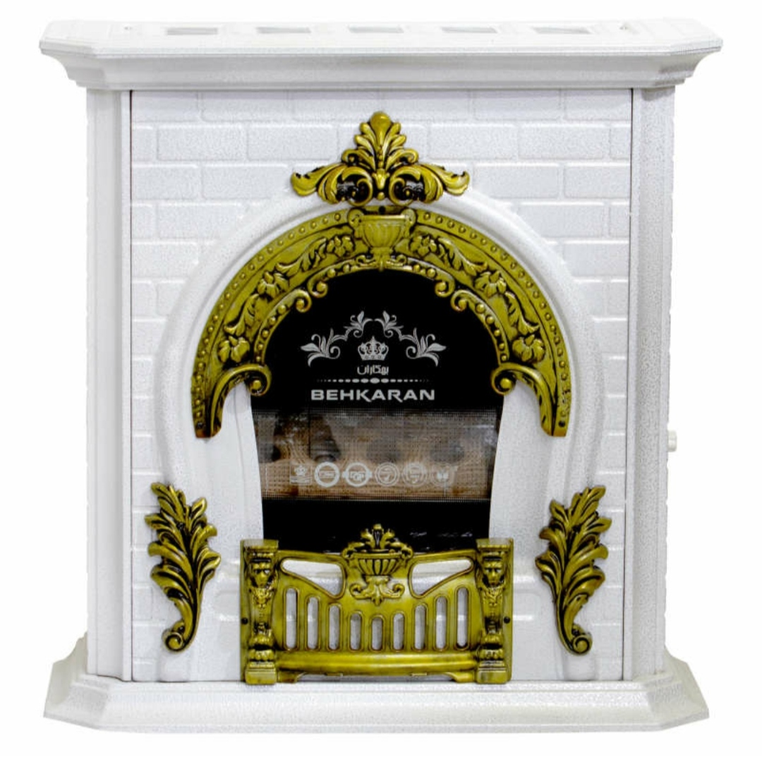 بخاری گازی بهکاران مدل پرنس طرح شومینه دار کد pr 28000