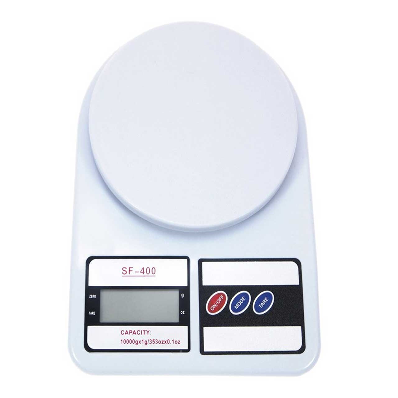 ترازو آشپزخانه الکترونیک مدل sf 400 به همراه چاقو
