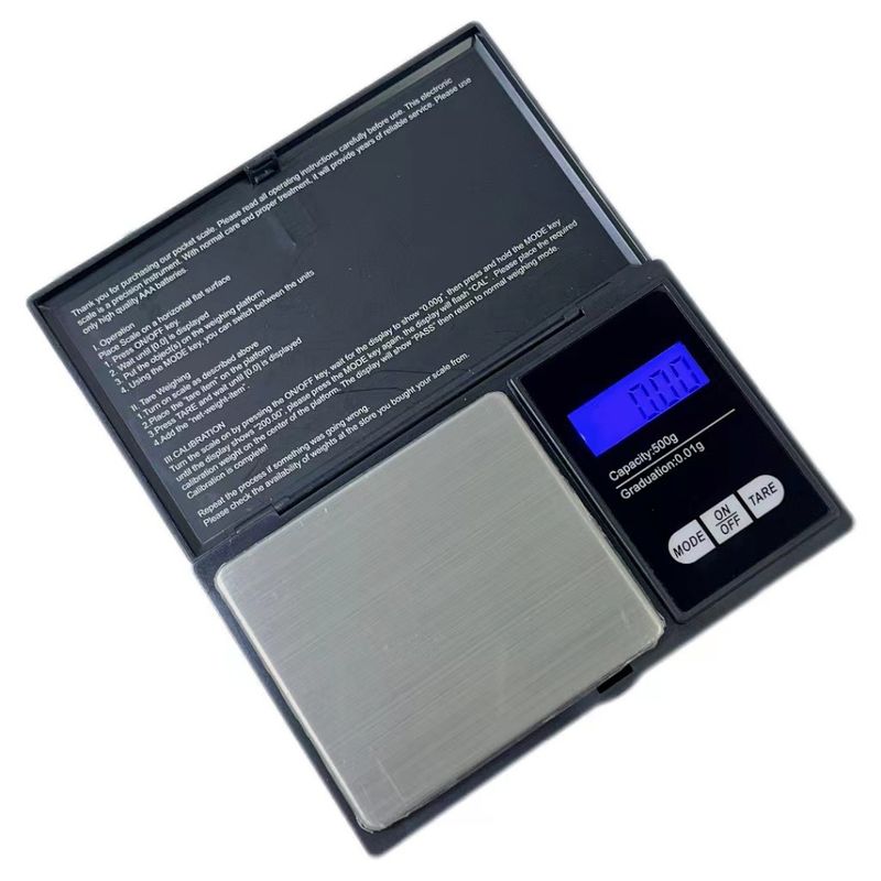 ترازو آشپزخانه دیجیتال مدل cs500 حداکثر ظرفیت قابل اندازه‌گیری 0.5 کیلوگرم با دقت اندازه‌گیری 0.01 گرم