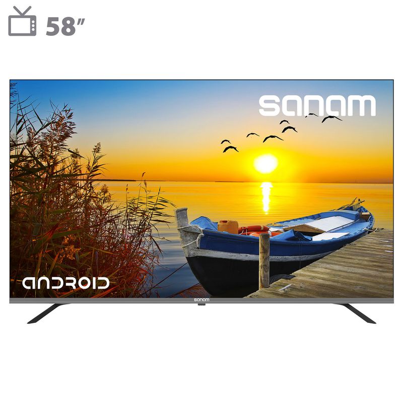 تلویزیون 58 اینچ ال ای دی هوشمند صنام مدل sls 58m1893