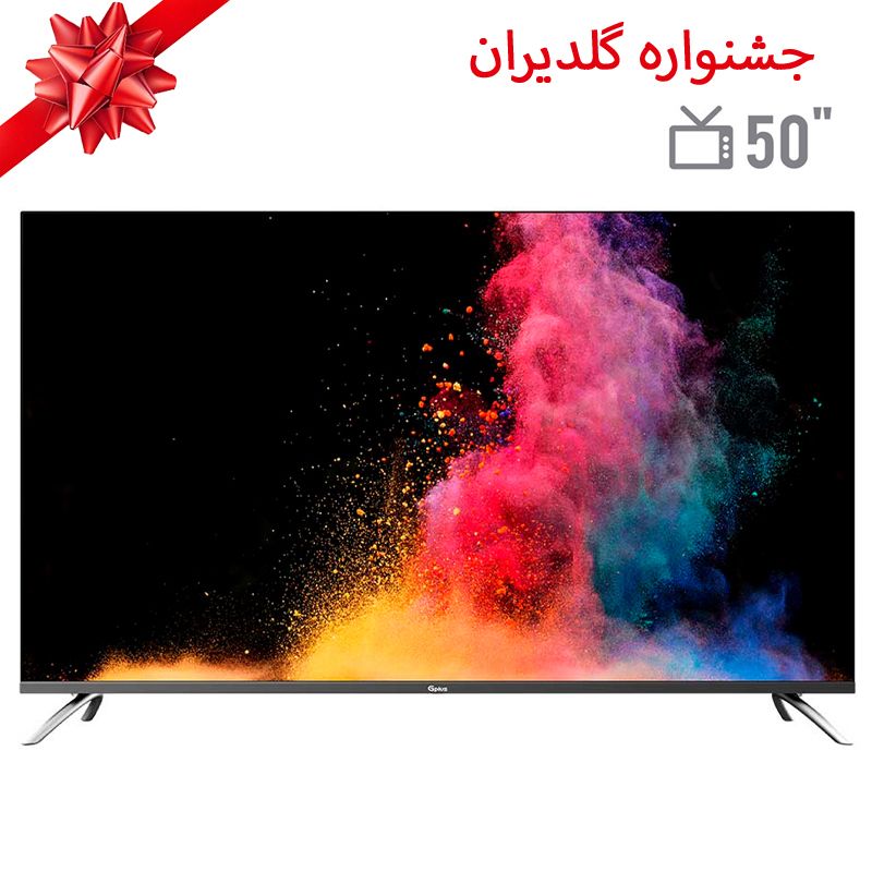 تلویزیون ال ای دی هوشمند جی پلاس مدل gtv 50pu748n سایز 50 اینچ   مخصوص جشنواره گلدیران