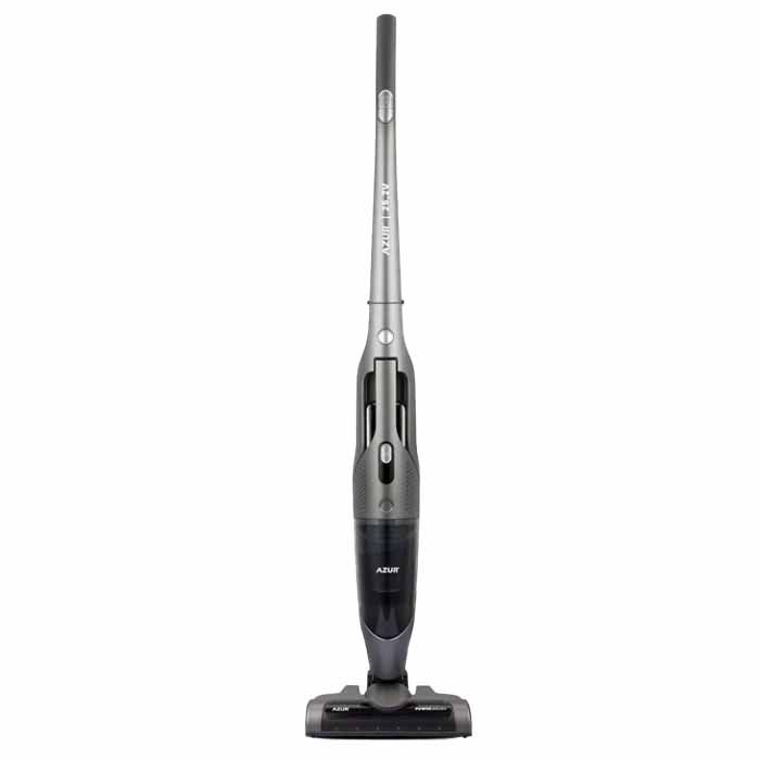 جارو شارژی عصایی آزور مدل az 320vc با باتری لیتیوم‌یونی ظرفیت مخزن 0.55 لیتر قدرت موتور 110 وات قابلیت استفاده دستی و عصایی و امکان تا شدن تا 90 درجه برای دسترسی به نقاط سخت