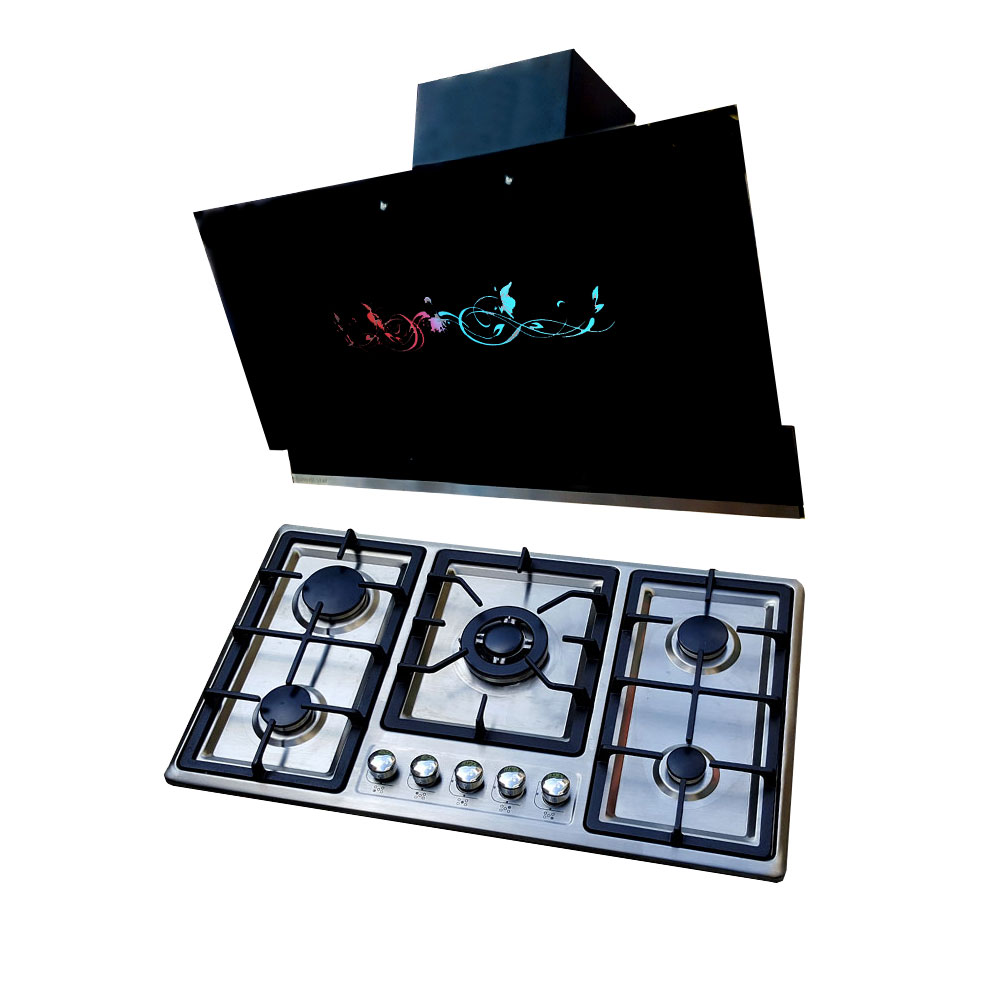 ست اجاق گاز صفحه ای و هود دنپاسر مدل t90fn