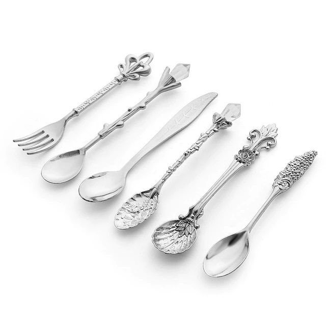 ست قاشق و چنگال مدل silver بسته 6 عددی