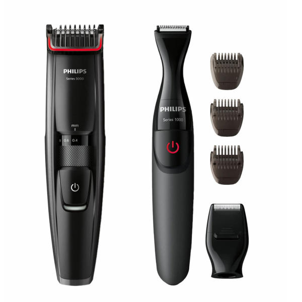 ست ماشین اصلاح موی صورت فیلیپس مدل bt5202_00 به همراه ماشین خط زن فیلیپس مدل mg1100_00