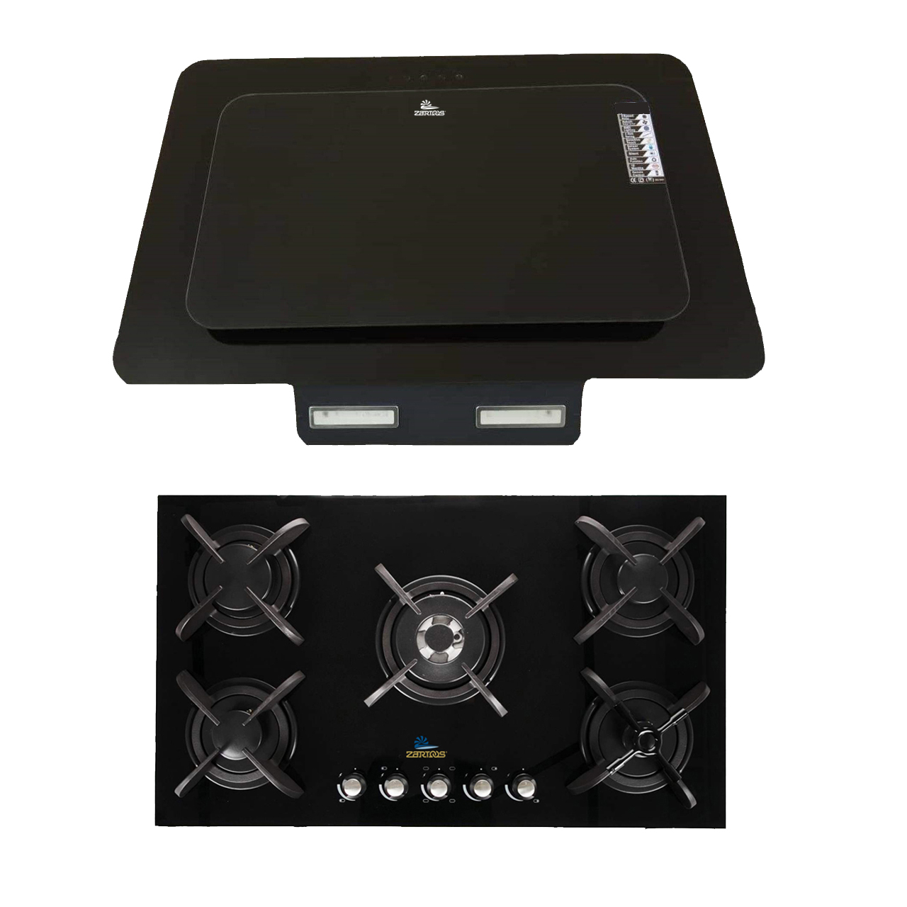 ست هود و اجاق گاز صفحه ای زرتوس مدل zg810