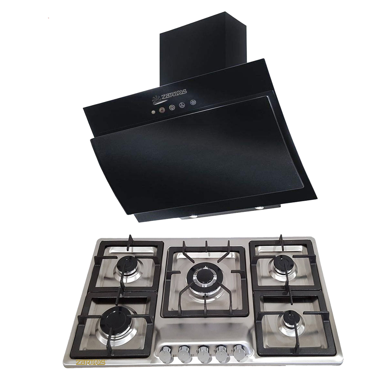 ست هود و اجاق گاز صفحه ای زرتوس مدل zs9001