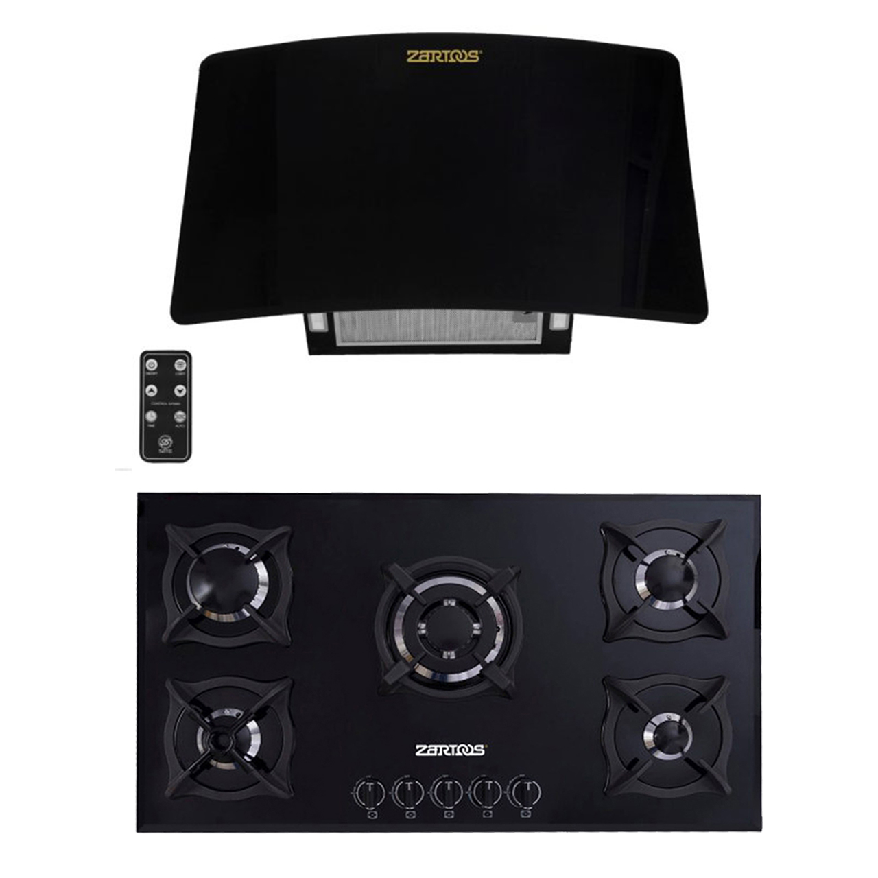 ست گاز و هود زرتوس مدل zg6015080