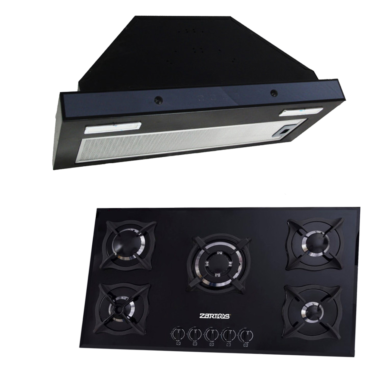 ست گاز و هود زرتوس مدل zg755080