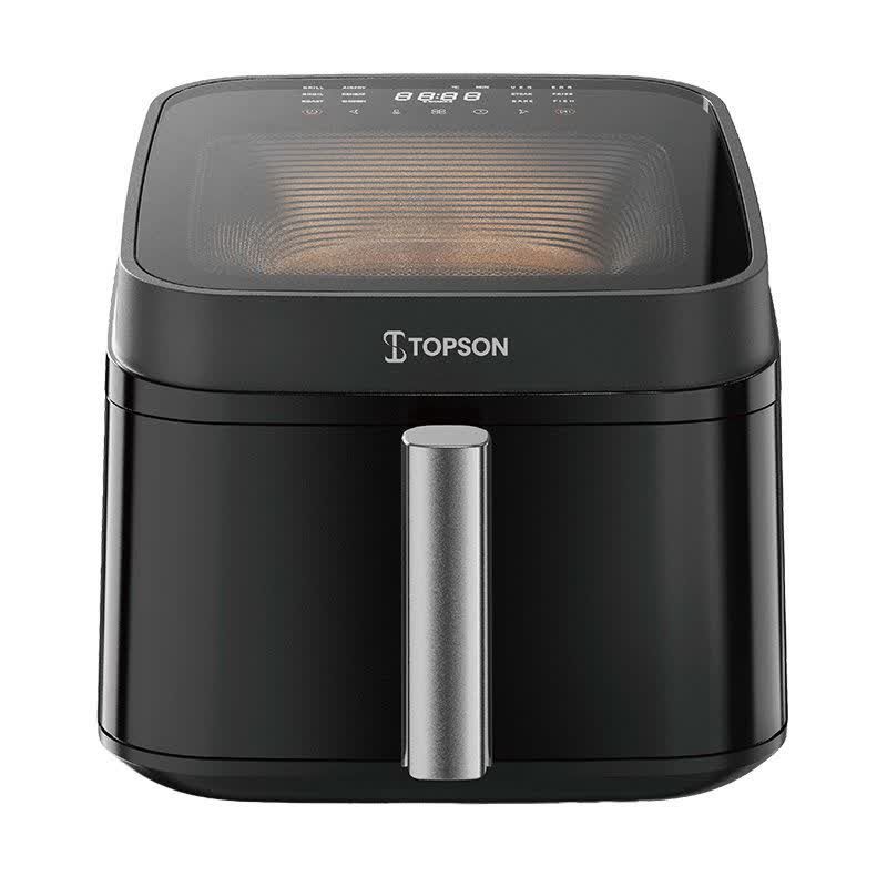 سرخ‌کن هواپز 6 لیتری تاپسون af t1065 با توان 1700 وات دمای 80 تا 200 درجه تایمر 60 دقیقه‌ای بیش از 7 برنامه پخت و شست‌وشوی اقلام جانبی در ماشین ظرفشویی