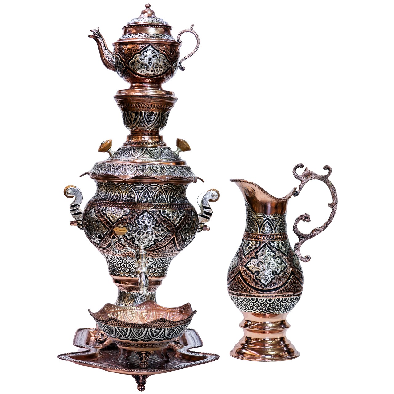 سرویس 5 پارچه سماور مدل 493616 گالری جعفری