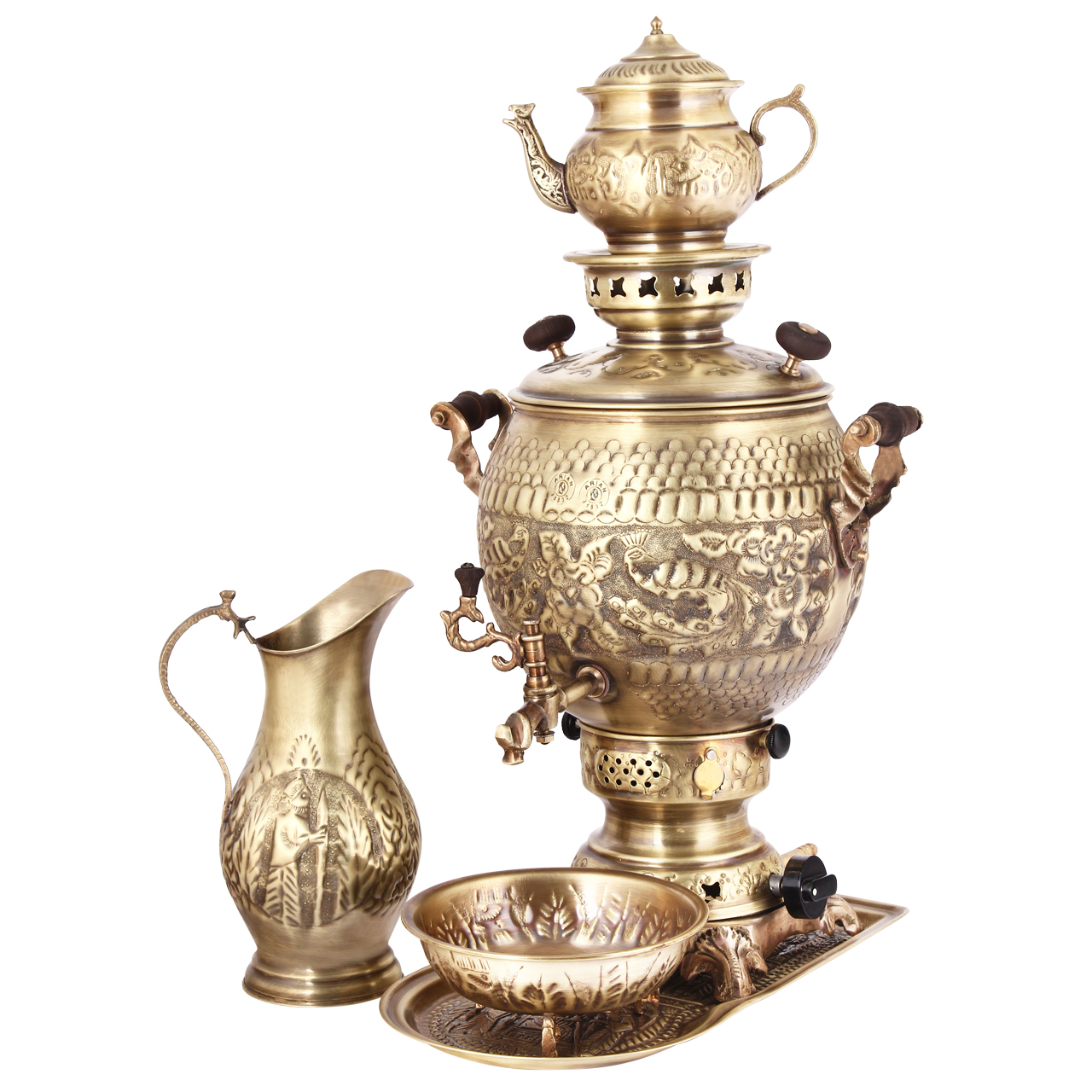 سرویس سماور گازسوز کد 17020025 ظرفیت 6 لیتر