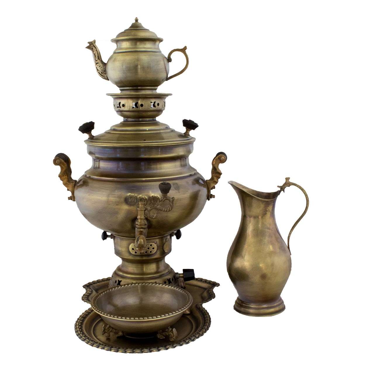 سرویس سماور گازی آریان طرح ساده کد al 17020002 ظرفیت 8 لیتر