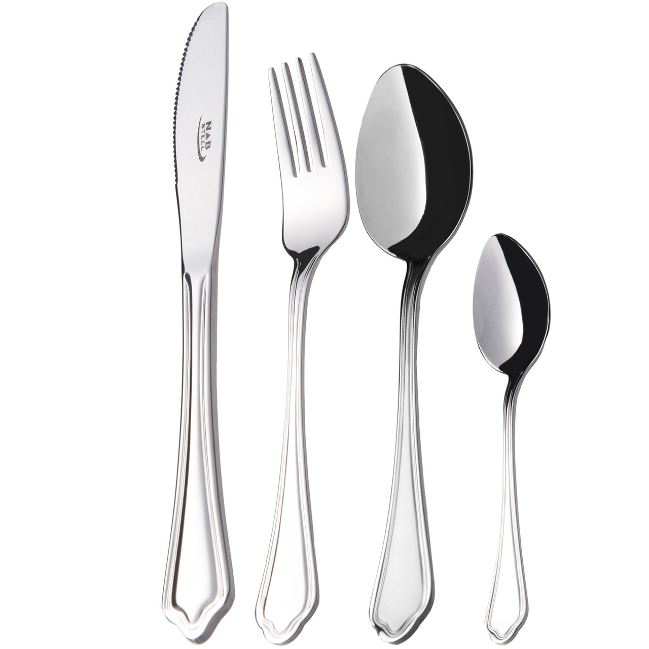سرویس قاشق و چنگال 24 پارچه ناب استیل مدل venice مات