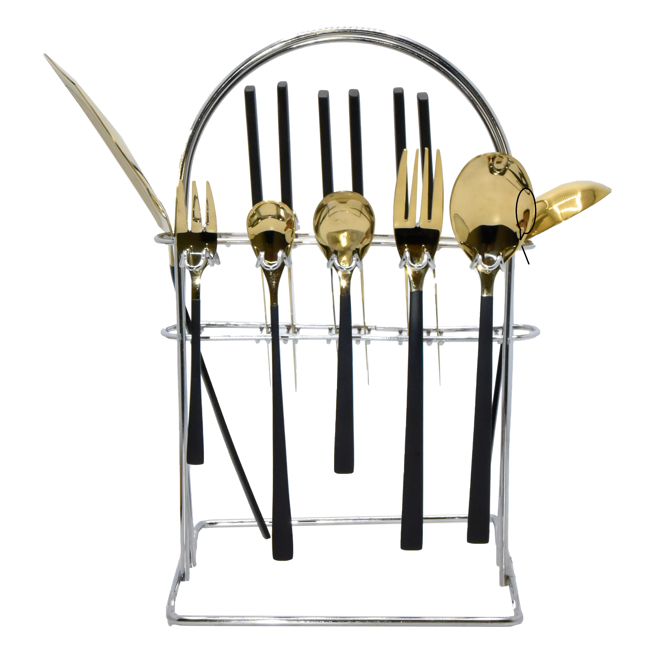 سرویس قاشق و چنگال 39 پارچه کد black_39550