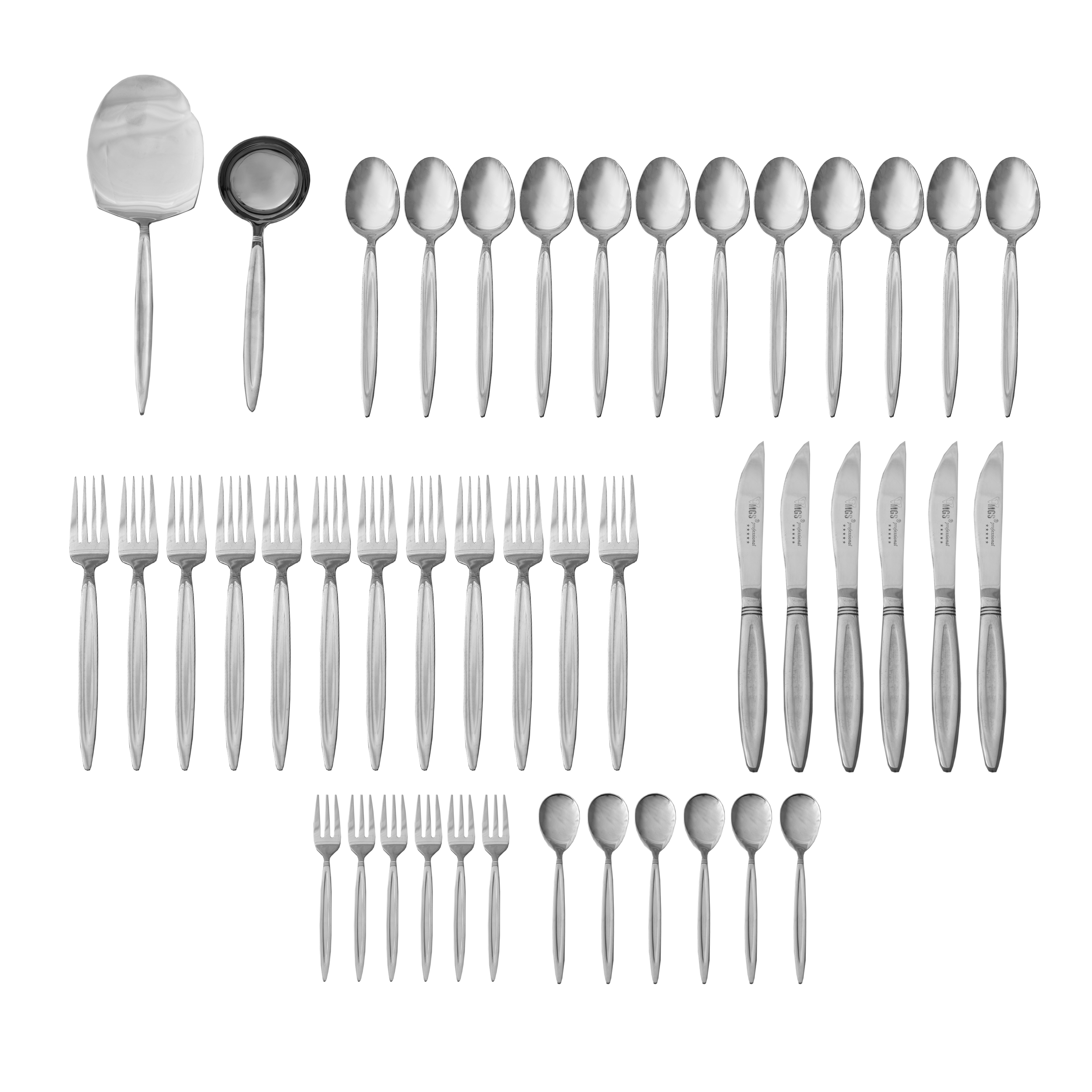 سرویس قاشق و چنگال 44 پارچه ام جی اس کد 16s