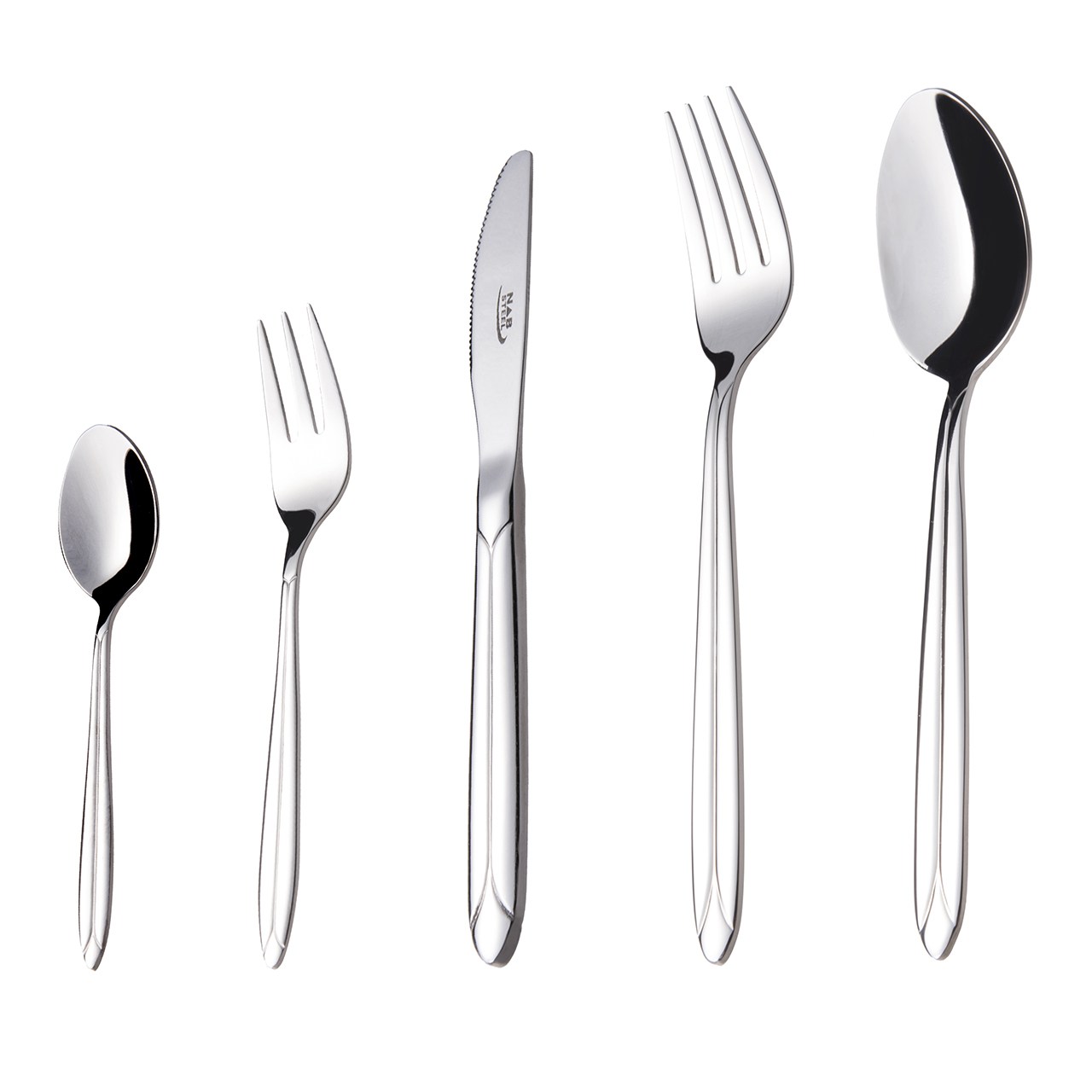سرویس قاشق و چنگال 46 پارچه ناب استیل مدل palermo