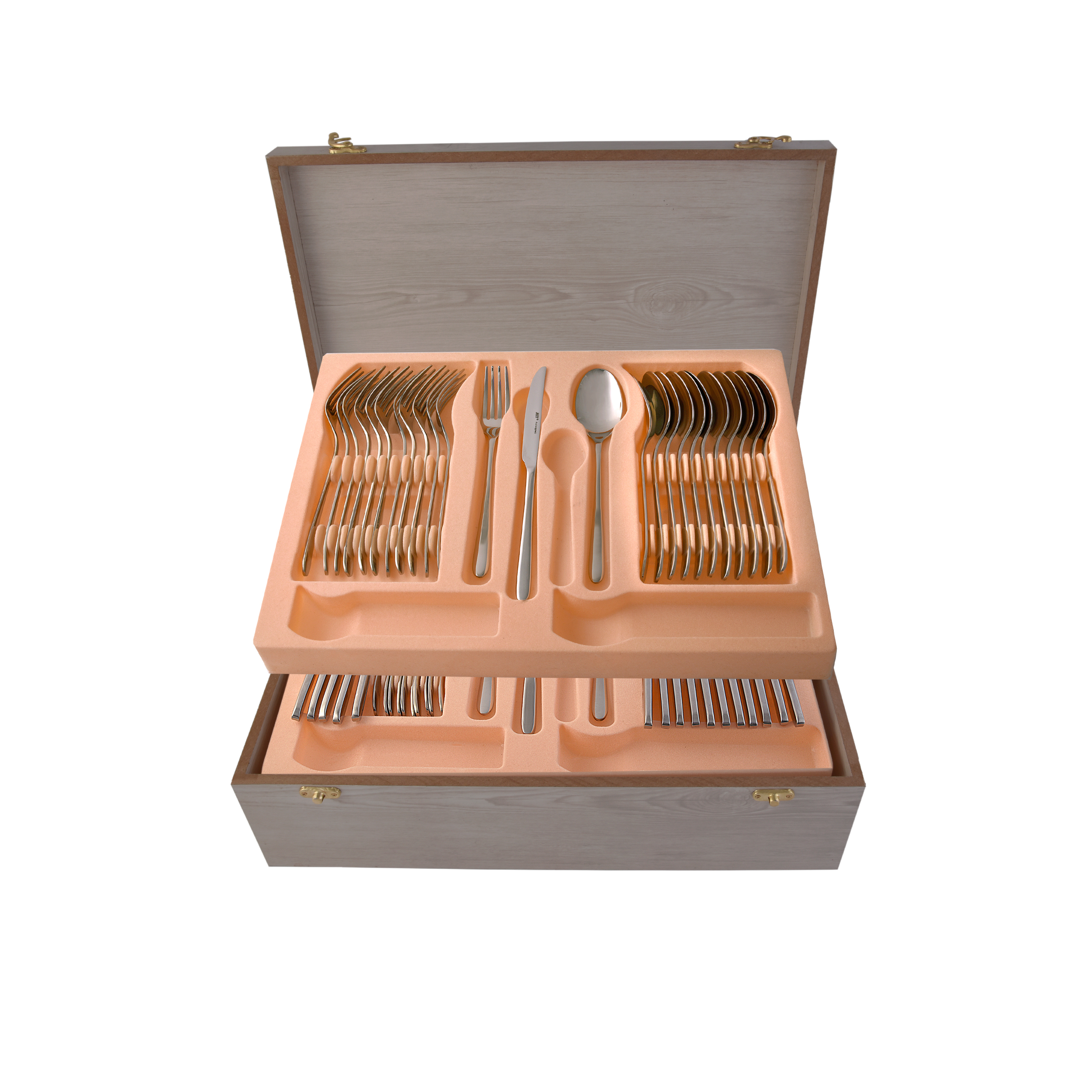 سرویس قاشق و چنگال 54 پارچه ام جی اس مدل dona(ge)001