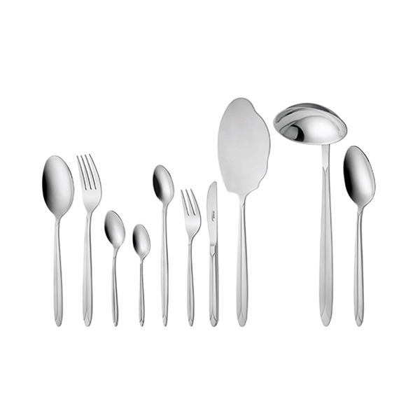 سرویس قاشق و چنگال 98 پارچه ناب استیل مدل پالرمو براق