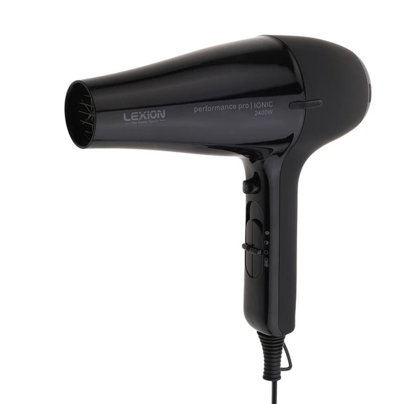 سشوار حرفه‌ای 2400 وات لکسیون مدل performance pro hd:2089 موتور ac وزن 500 گرم المنت فلز دارای سری دیسپانسر متمرکز‌کننده باریک متمرکز‌کننده پهن با ویژگی صاف‌کنندگی حجم‌دهندگی با قابلیت فناوری تولید یون