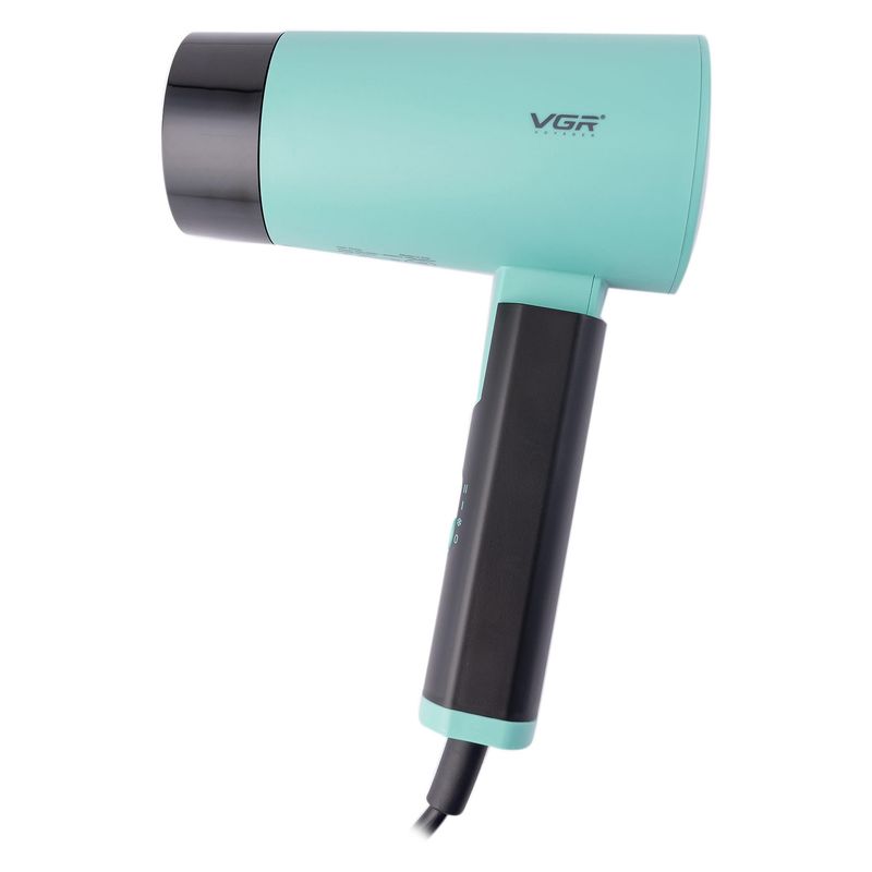 سشوار مسافرتی 1600 وات وی جی ار مدل v 426 موتور dc وزن 600 گرم المنت فلز دارای سری متمرکز‌کننده باریک با ویژگی صاف‌کنندگی با قابلیت باد سرد