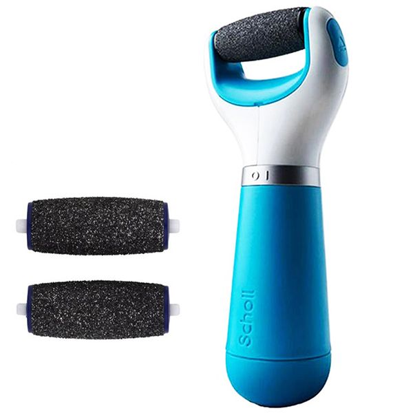 سنگ پا برقی شول مدل velvet به همراه غلتک قابل تعویض سنگ پا برقی شول مدل extra coarse بسته 2 عددی