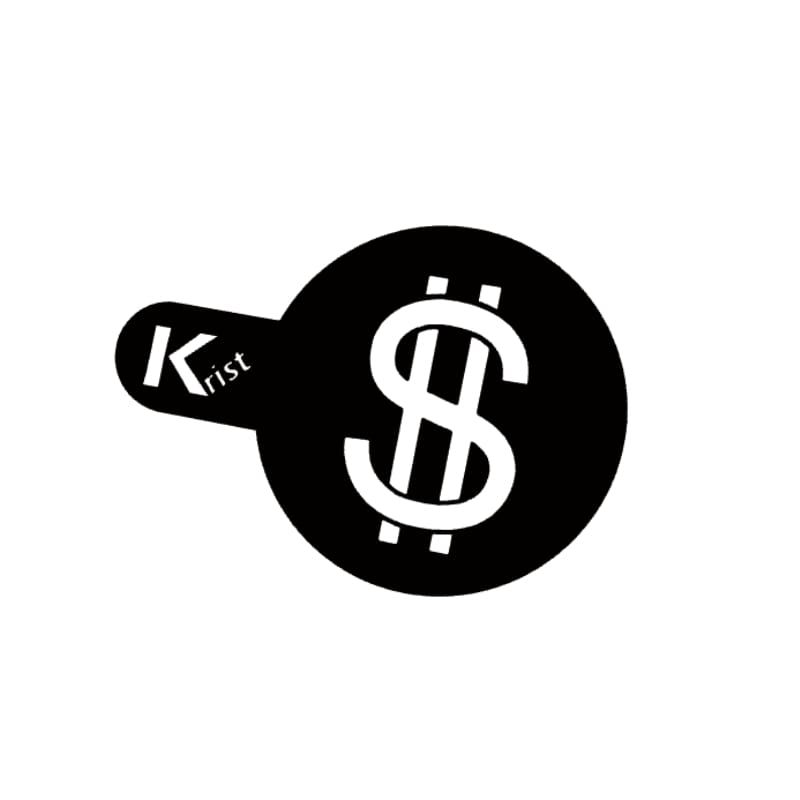 شابلون تزیین قهوه مدل dollar