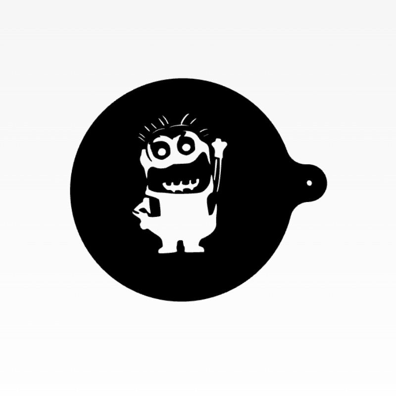شابلون تزیین قهوه مدل minion