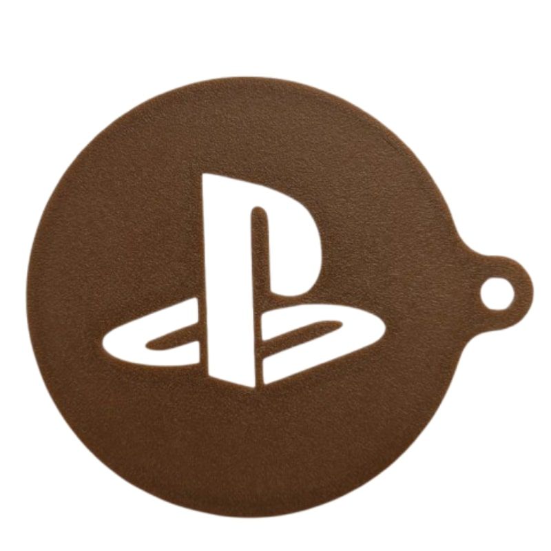 شابلون تزیین قهوه مدل playstation