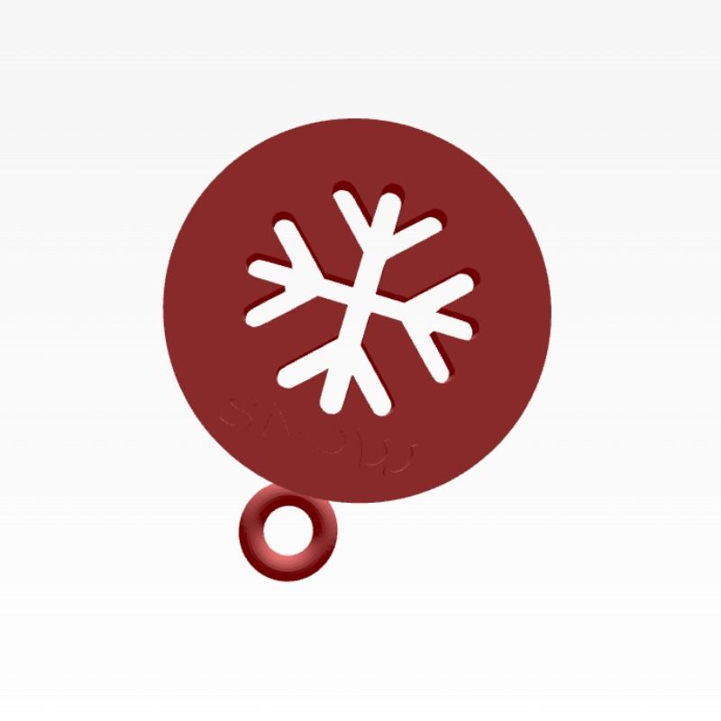 شابلون تزیین قهوه مدل snow