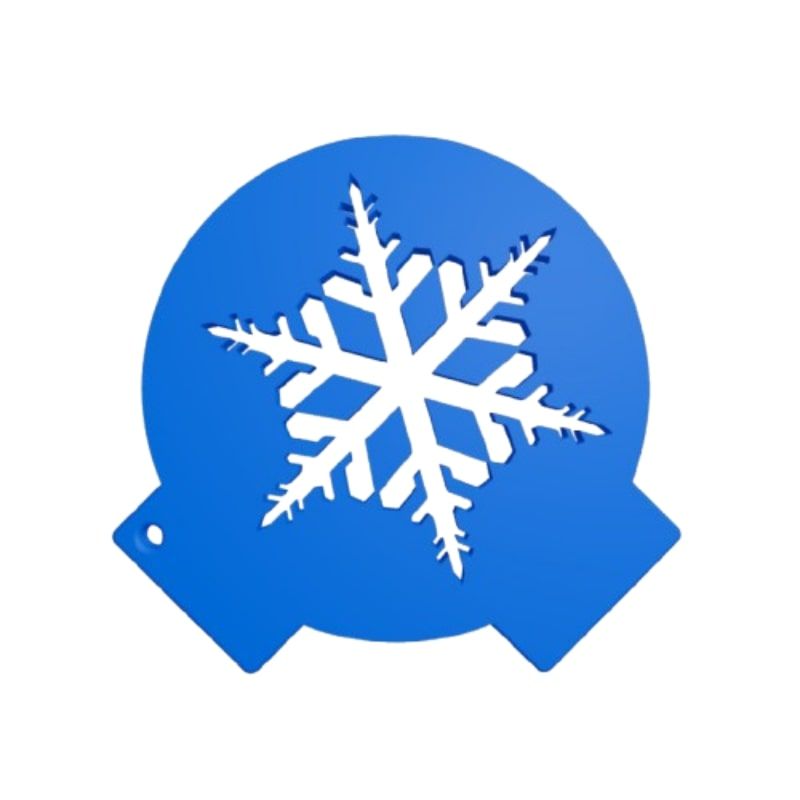 شابلون تزیین قهوه مدل snowflake