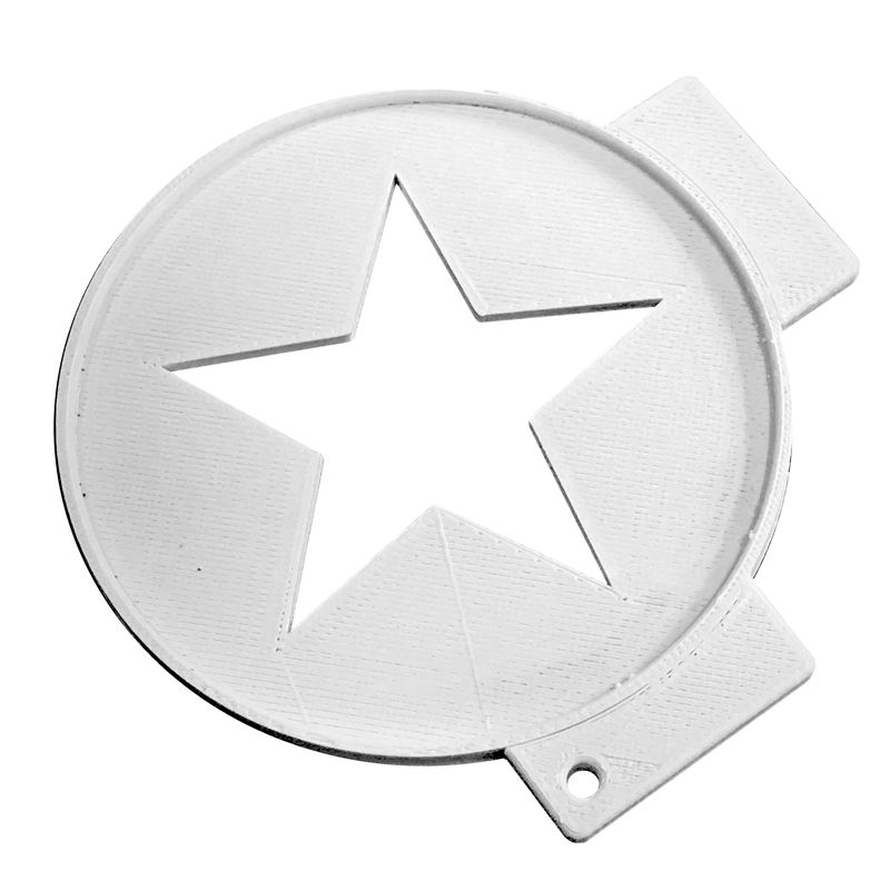 شابلون تزیین قهوه مدل star