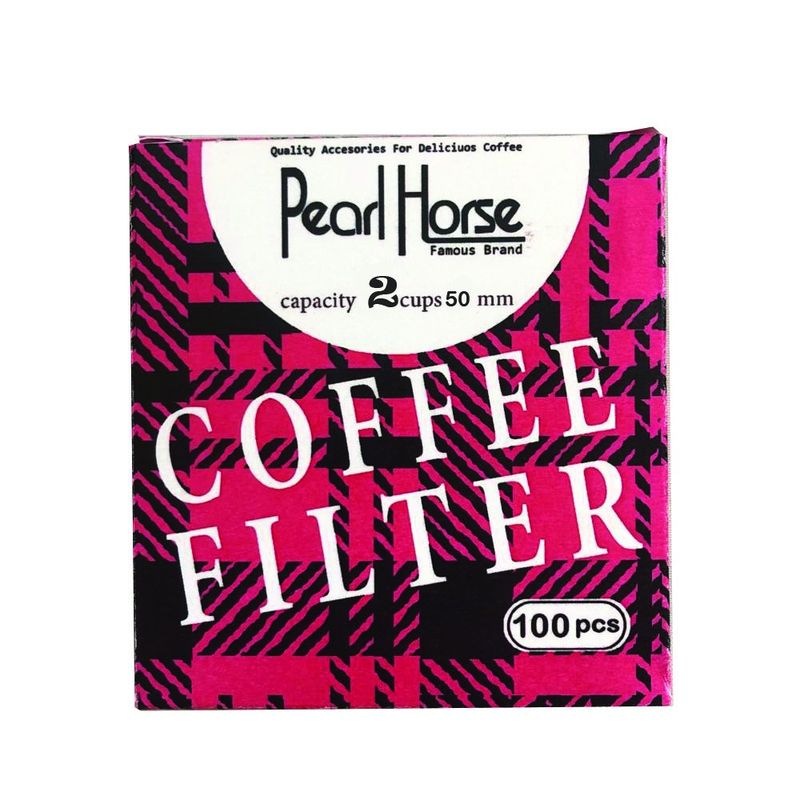 فیلتر قهوه مدل پرل هورس  دایره ای 2 cup  بسته 100 عددی