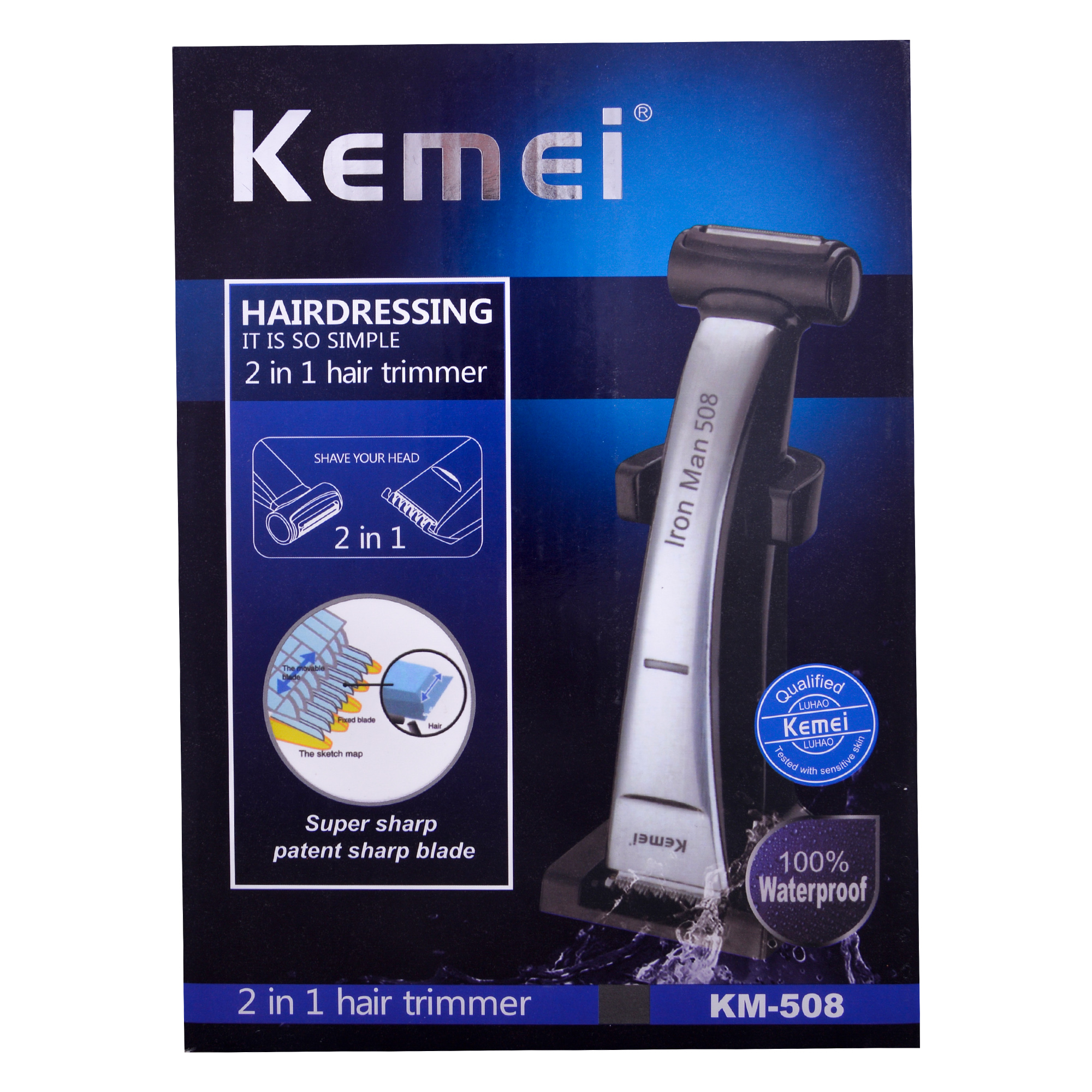 ماشین اصلاح صورت کیمی مدل km  508 2in1