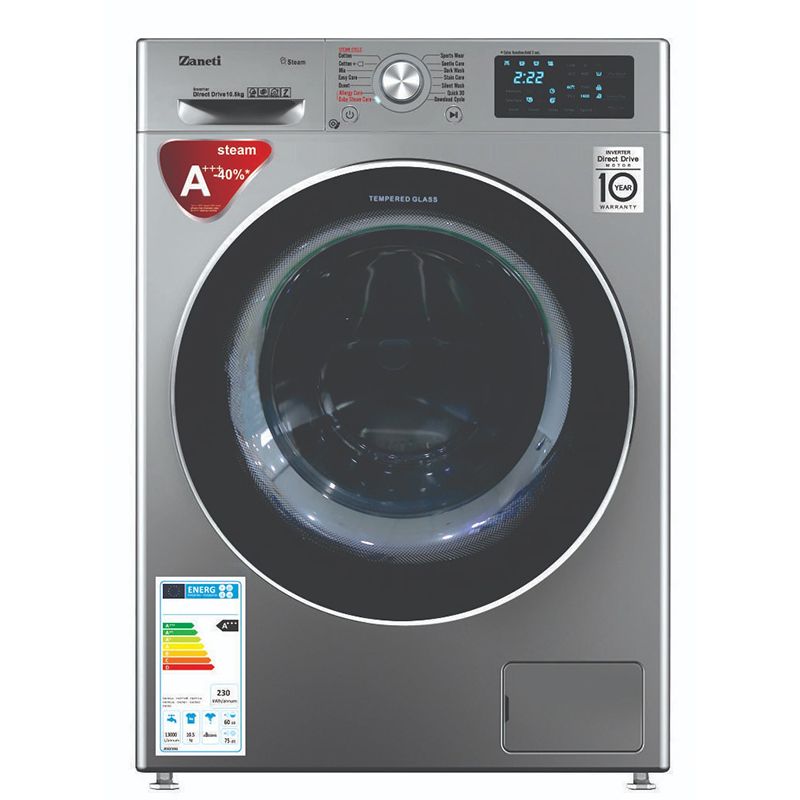 ماشین لباسشویی 10 کیلوگرم اتوماتیک زانتی مدل zswb 10.5wfd14ca