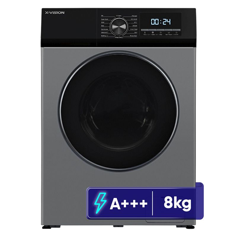 ماشین لباسشویی 8 کیلوگرم اتوماتیک ایکس ویژن مدل tp82 bsd