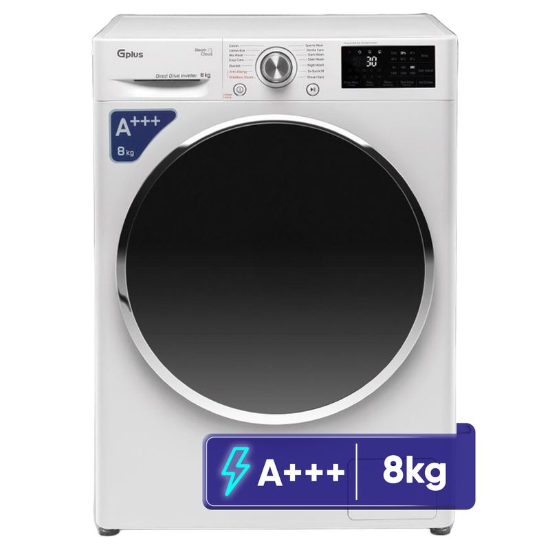 ماشین لباسشویی 8 کیلوگرم اتوماتیک جی پلاس مدل gwm p88w