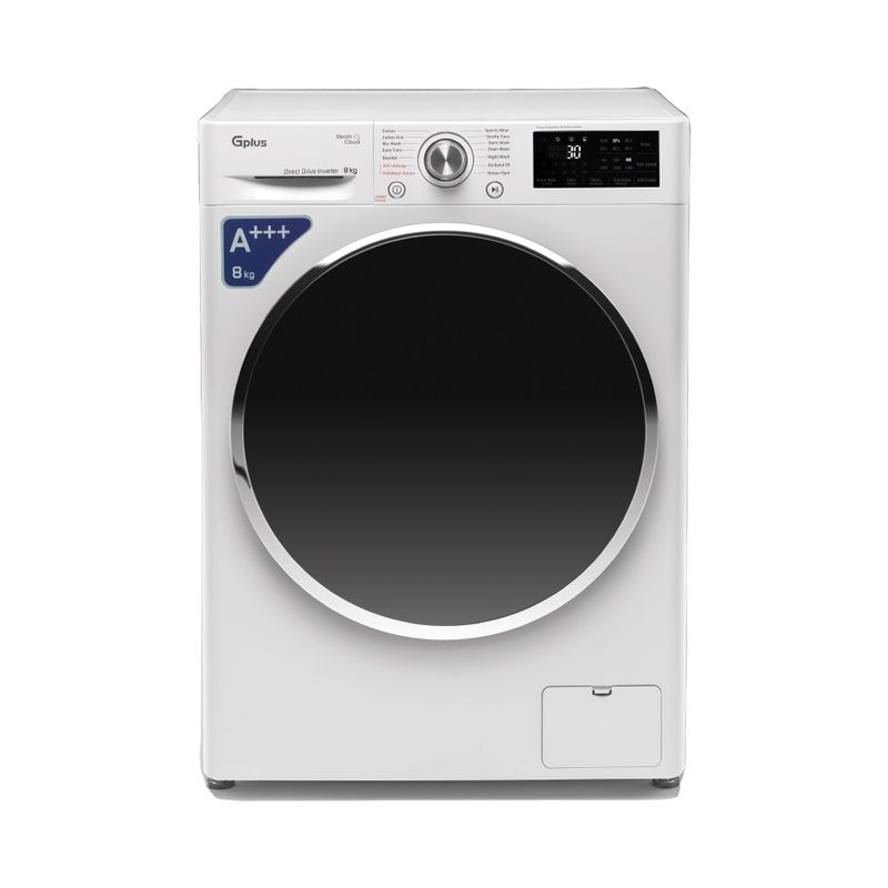 ماشین لباسشویی 8 کیلوگرم اتوماتیک جی پلاس مدل gwm r808w.n