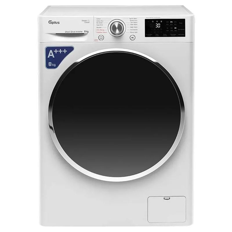 ماشین لباسشویی 8 کیلوگرم اتوماتیک جی پلاس مدل gwm r88w.ktl