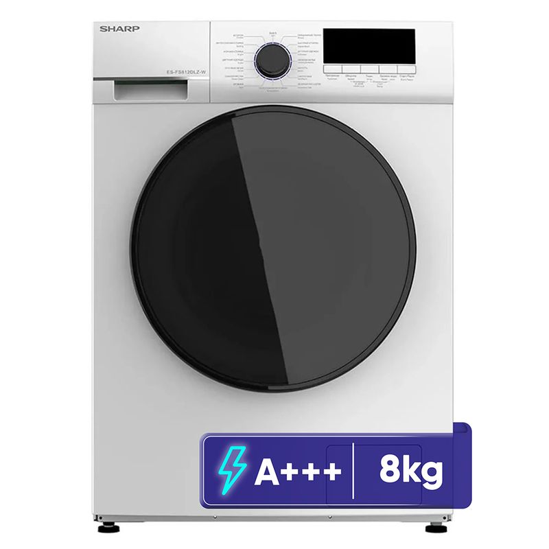 ماشین لباسشویی 8 کیلوگرم اتوماتیک شارپ مدل fs812dlz w
