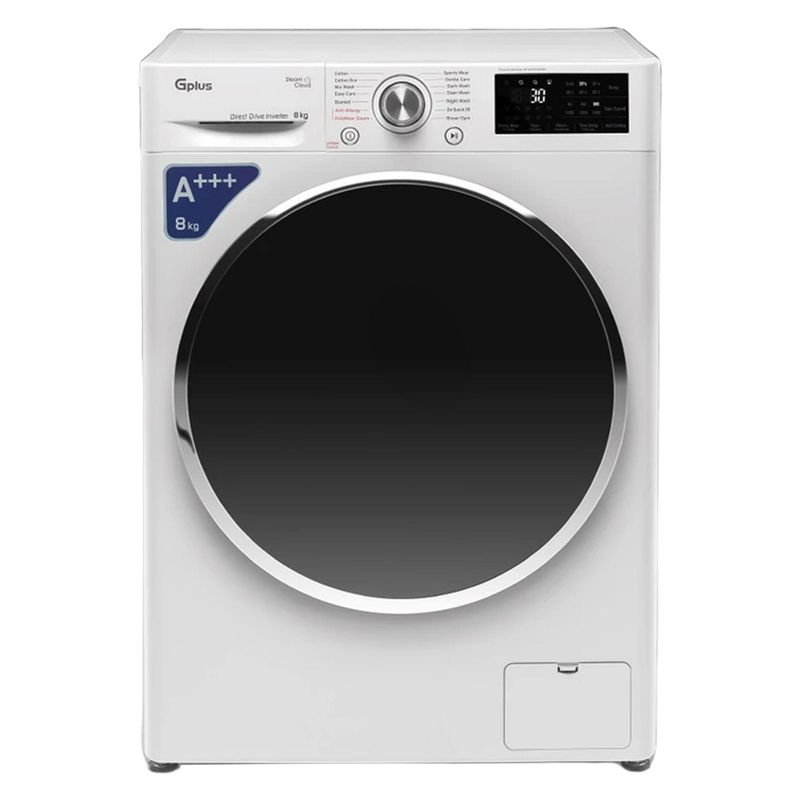 ماشین لباسشویی اتوماتیک جی پلاس مدل gwm m880w ظرفیت 8 کیلوگرم