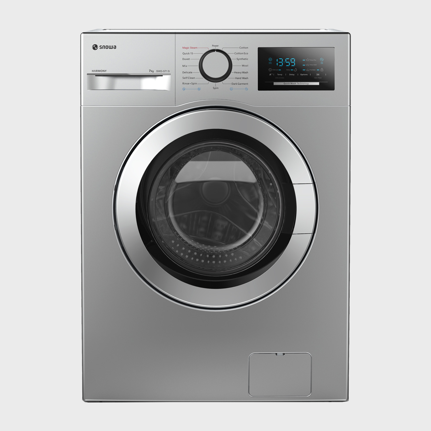 ماشین لباسشویی اسنوا مدل swd 571s ظرفیت 7 کیلوگرم