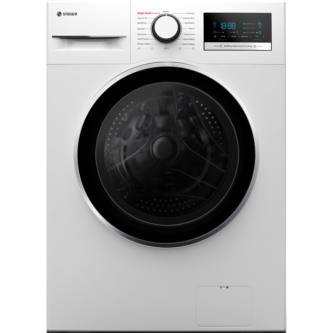 ماشین لباسشویی اسنوا مدل swm 84w30 ظرفیت 8 کیلوگرم