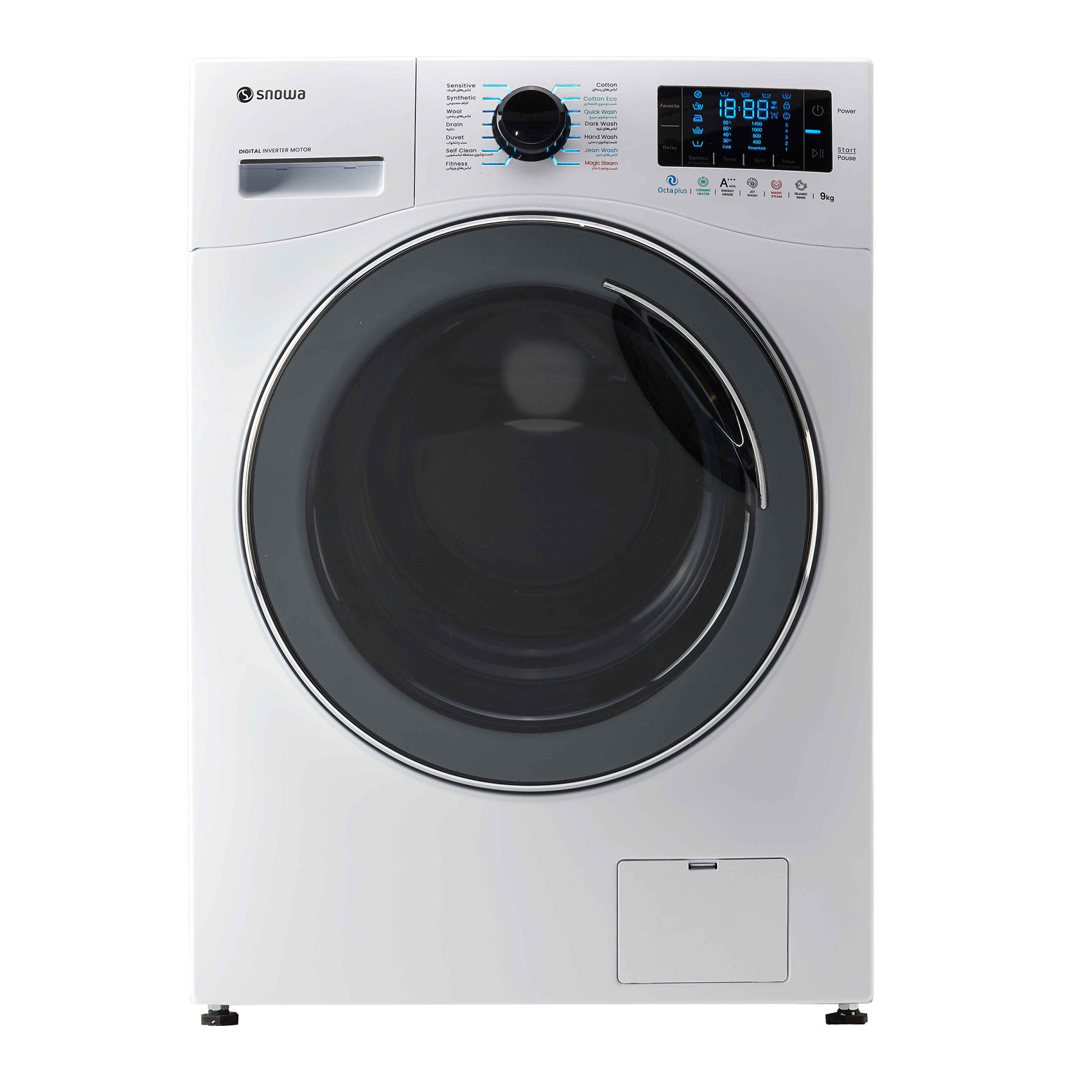 ماشین لباسشویی اسنوا مدل swm 94546 ظرفیت 9 کیلوگرم