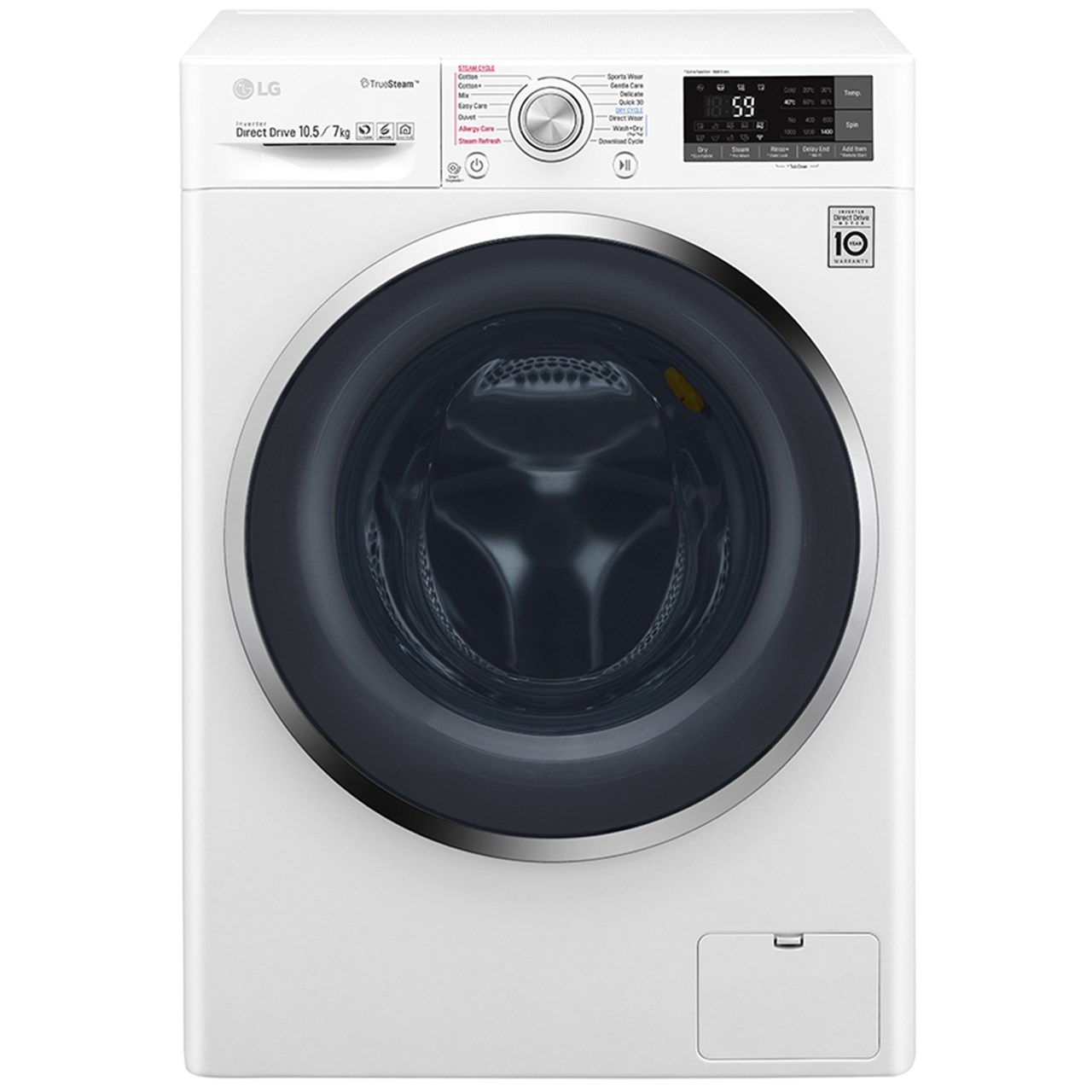 ماشین لباسشویی ال جی مدل wm 1015s ظرفیت 10.5 کیلوگرم