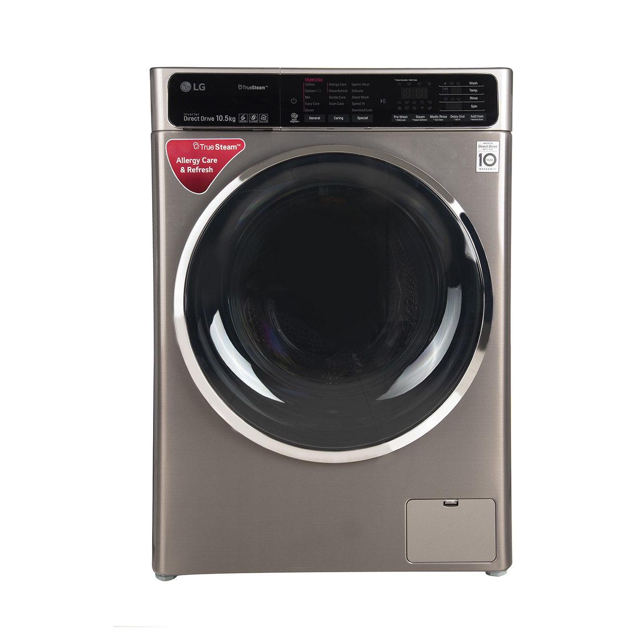 ماشین لباسشویی ال جی مدل wm 1052ss gsc ظرفیت 10.5 کیلوگرم
