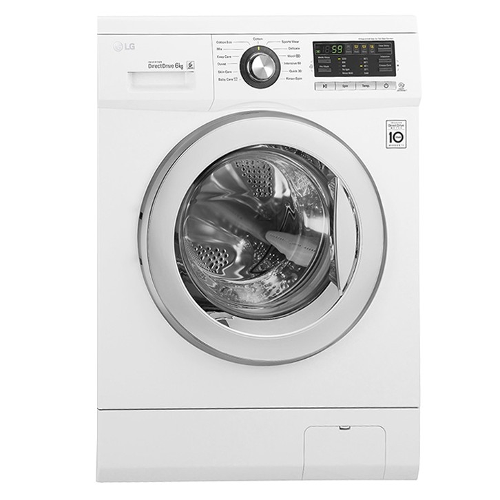 ماشین لباسشویی ال جی مدل wm m62nw ظرفیت ۶ کیلوگرم