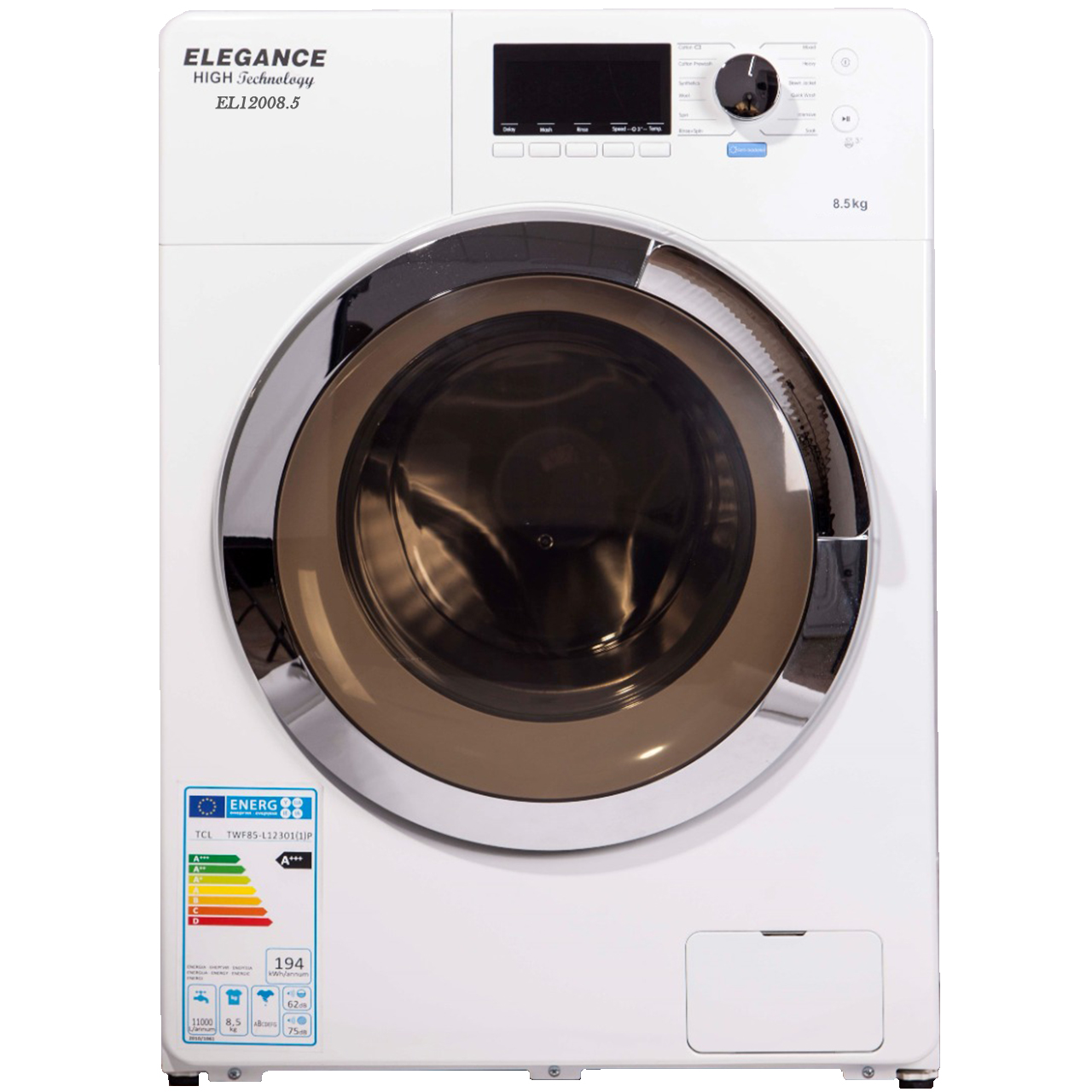 ماشین لباسشویی الگانس مدل el1200 ظرفیت 8.5 کیلوگرم