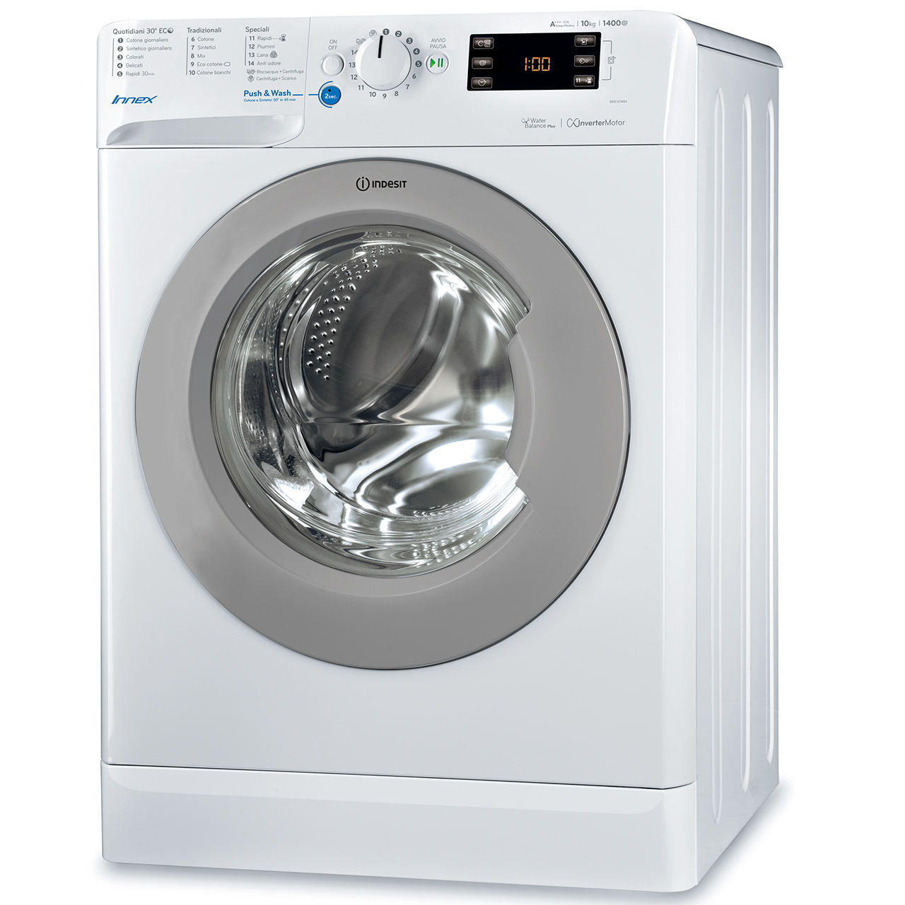 ماشین لباسشویی ایندزیت مدل bwe 101484 xw sss it ظرفیت 10 کیلوگرم
